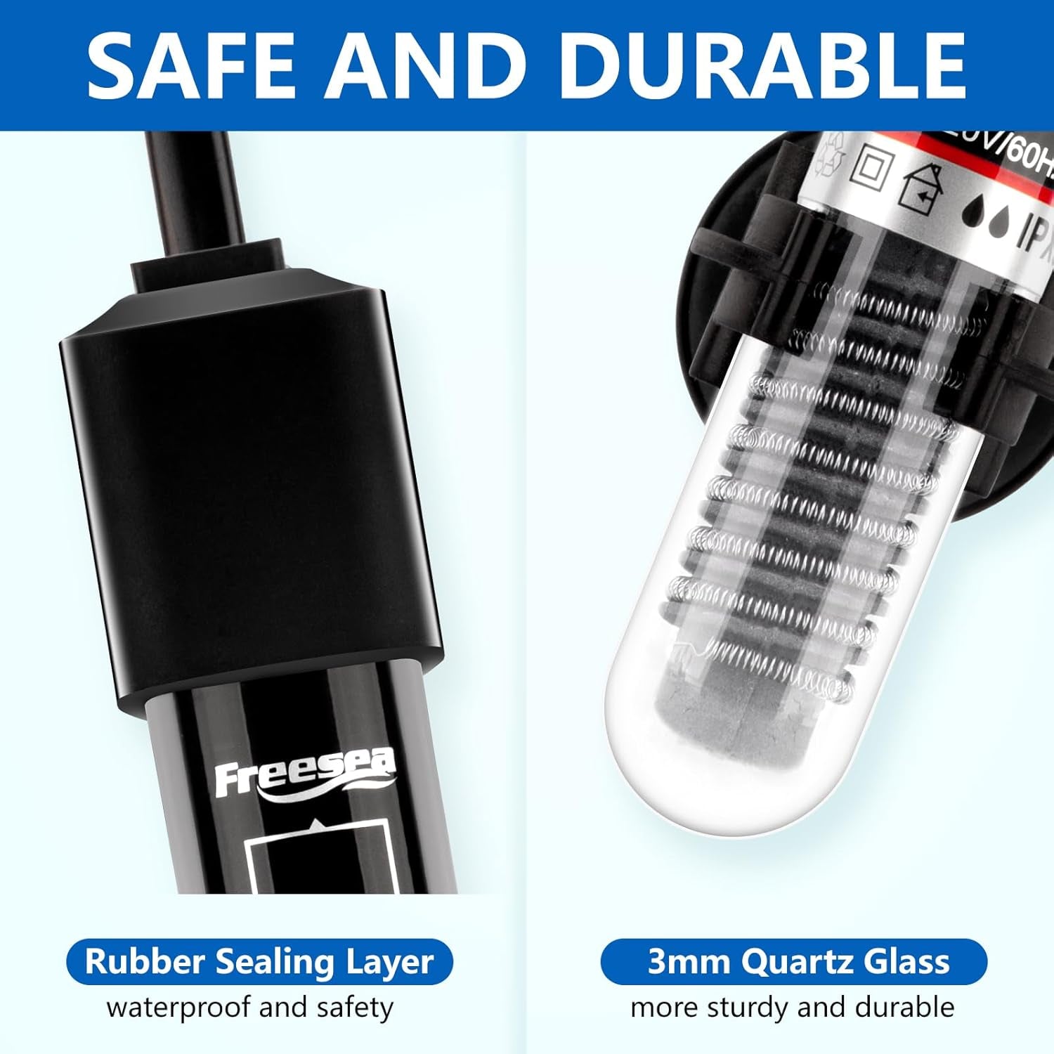 Aquarium Fish Tank Heater: 25W/50W/100W/300W Small Submersible Aquarium Heater with Preset Temperature for 1-5 Gallon Betta Turtle Freshwater Saltwater Tank