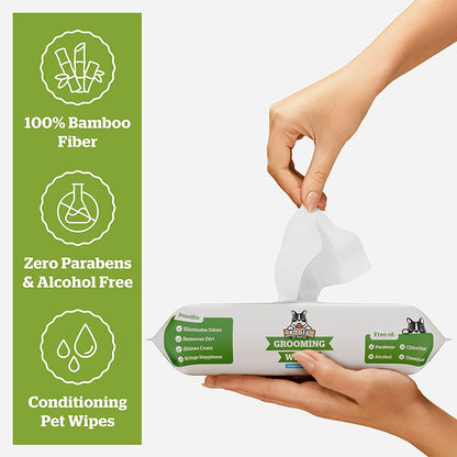 Pogi’S Dog Grooming Wipes – Hypoallergenic Pet Wipes for Paws, Body & Butt – Cleaning & Hydrating, Fragrance Free, 400-Count