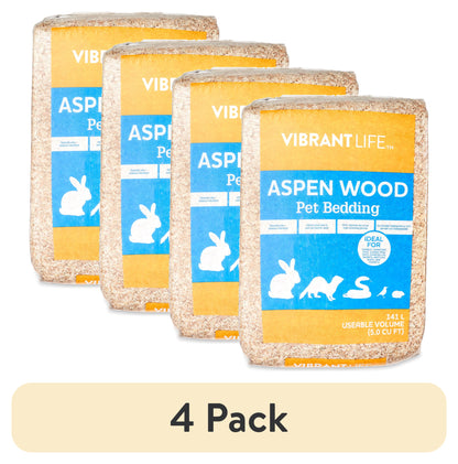 (4 Pack)  Aspen Wood Pet Bedding, 141 L Bag