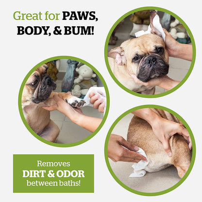 Pogi’S Dog Grooming Wipes – Hypoallergenic Pet Wipes for Paws, Body & Butt – Cleaning & Hydrating, Fragrance Free, 400-Count