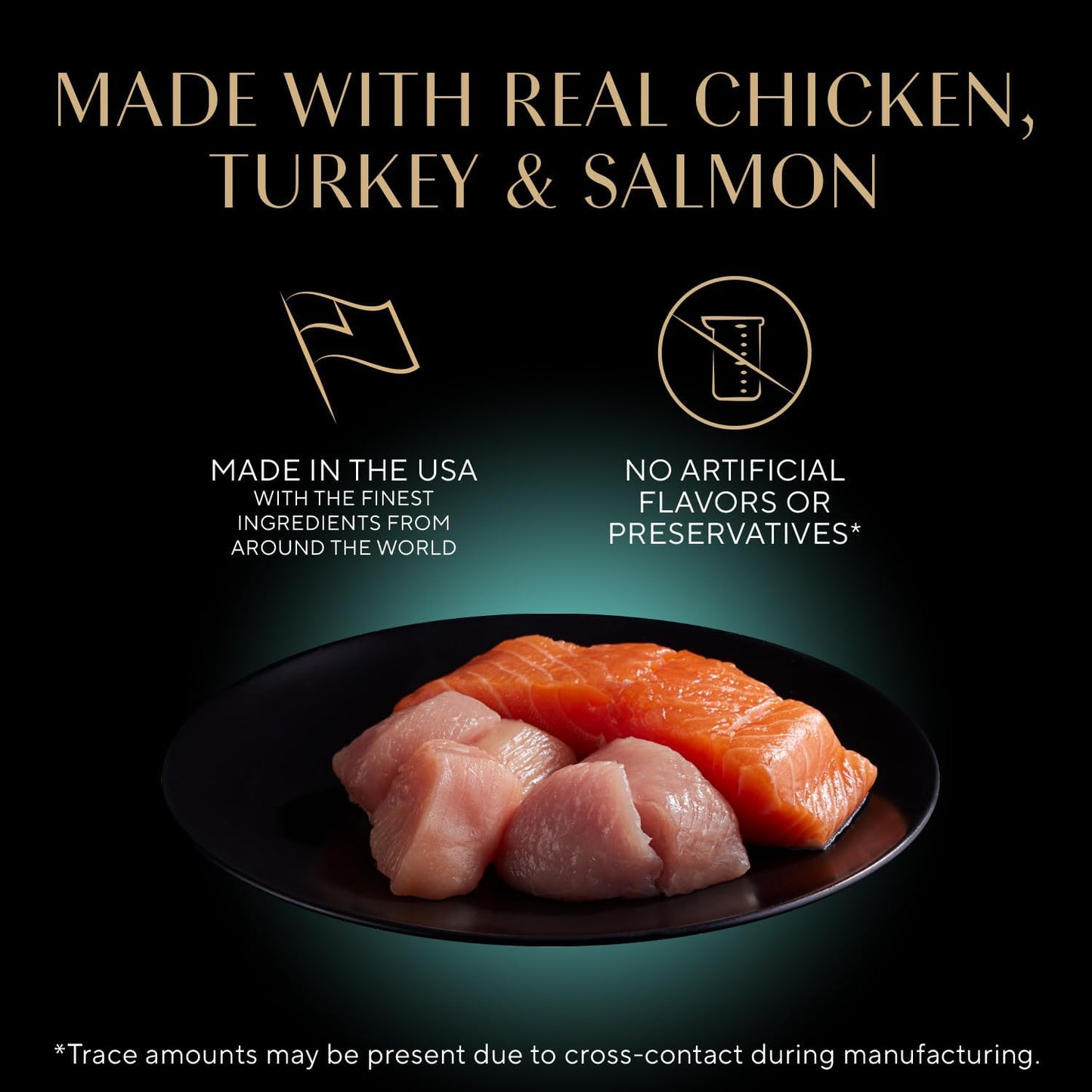 Perfect Portions Wet Cat Food Pate Savory Chicken, with Sustainable Salmon, and Roasted Turkey Entree Variety Pack, 2.6 Oz. Twin-Pack Trays (18 Count, 36 Servings) (Pack of 2)